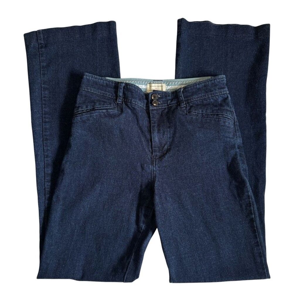 Anthropologie Jeans Women's 2 Dark Wash Flare Denim Essential Trouser Casual Chi